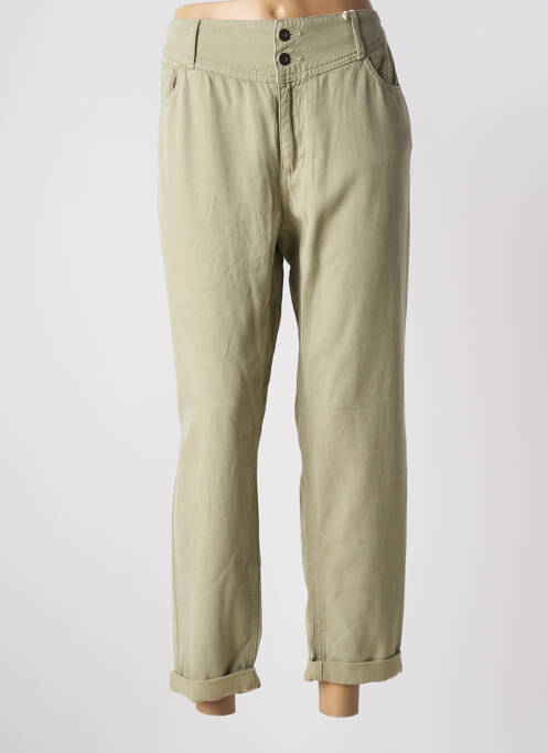 Pantalon droit vert C'EST BEAU LA VIE pour femme