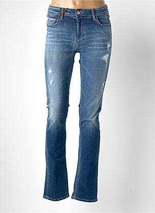 Jeans coupe droite effet usé délavé taille normale bleu DN.SIXTY SEVEN femme
