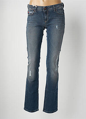 Jeans coupe droite effet usé délavé taille basse bleu DN.SIXTY SEVEN femme