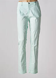 Pantalon chino fermeture zippée sous rabat boutonné taille normale vert DEELUXE femme