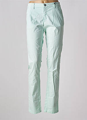 Pantalon chino fermeture zippée sous rabat boutonné taille normale vert DEELUXE femme