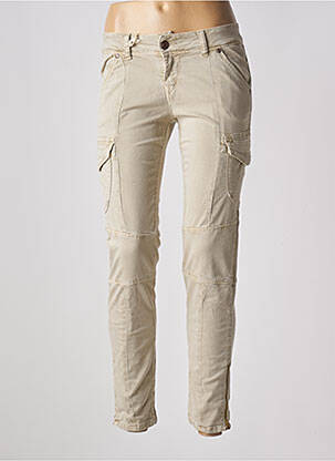 Pantalon cargo slim taille normale beige DN.SIXTY SEVEN femme