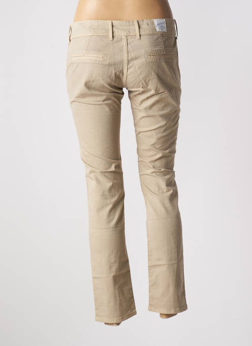 Pantalon chino fermeture zippée sous rabat boutonné taille normale beige DN.SIXTY SEVEN femme