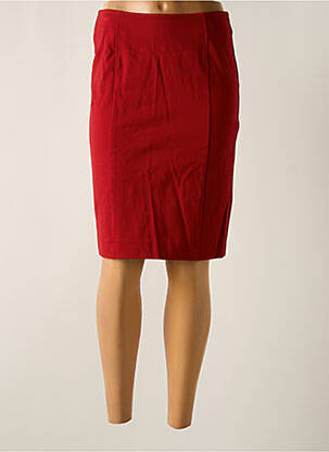 Jupe mi-longue coupe droite rouge TRUSSARDI JEANS femme