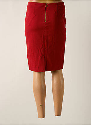 Jupe mi-longue coupe droite rouge TRUSSARDI JEANS femme