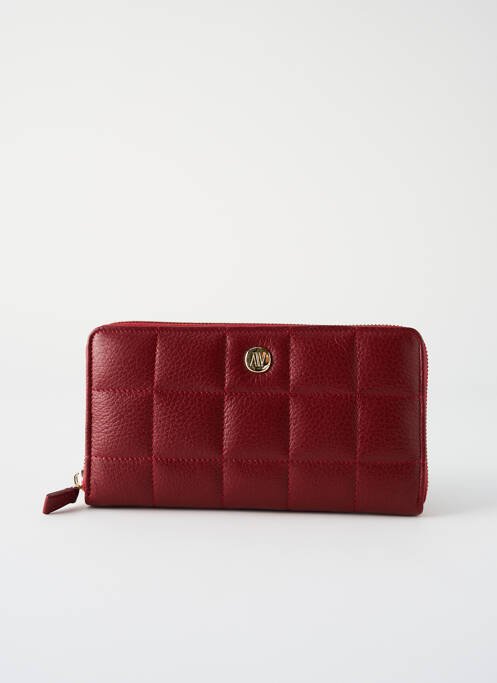 Portefeuille rouge ANNA VIRGILI pour femme