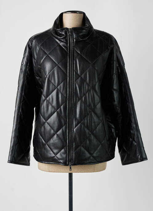 Veste simili cuir noir MAT. pour femme