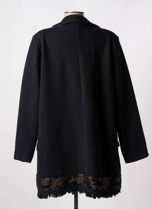 Manteau long noir SOPHIA CURVY pour femme
