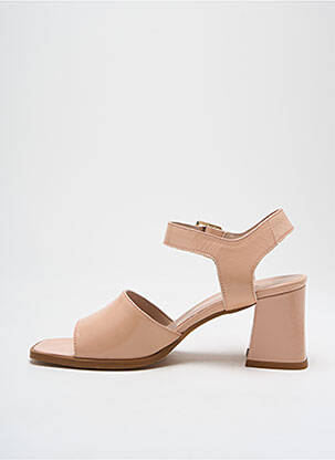 Sandales/nu pieds tissage satiné talon de 4 à 6cm beige REQINS femme