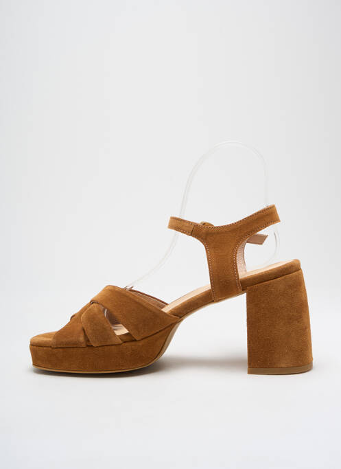 Sandales/Nu pieds marron REQINS pour femme