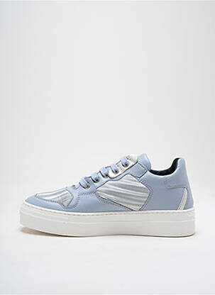 Baskets matière lisse talon de 4 à 6cm bleu ANNA VIRGILI femme
