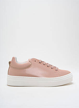 Baskets matière lisse talon de 4 à 6cm rose ANNA VIRGILI femme