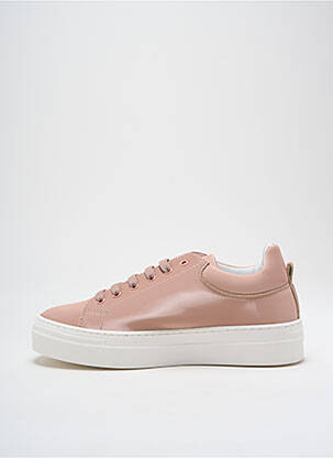 Baskets matière lisse talon de 4 à 6cm rose ANNA VIRGILI femme