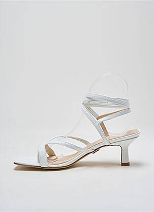 Sandales/nu pieds matière lisse talon de 4 à 6cm blanc ANNA VIRGILI femme