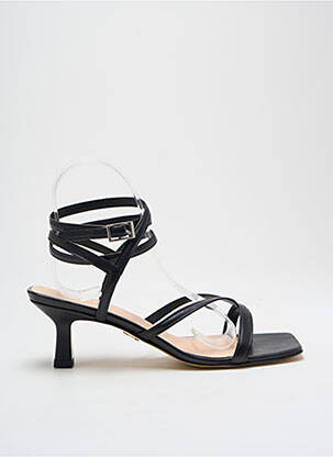 Sandales/nu pieds matière lisse talon de 4 à 6cm noir ANNA VIRGILI femme