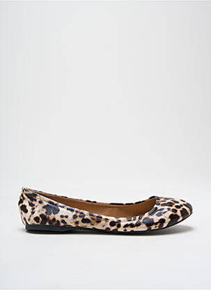 Ballerines matière lisse talon plat jusqu'à 3cm marron JUSTFAB femme