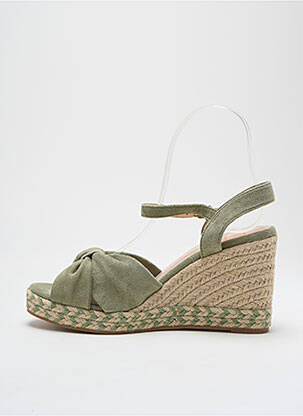 Espadrilles fermeture boucle(s) talon de 7 à 9cm vert VANESSA WU femme