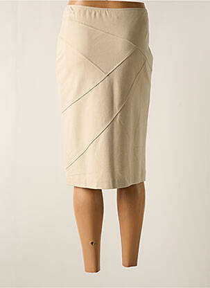 Jupe mi-longue stretch beige SOMMERMANN femme