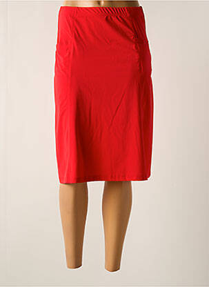 Jupe mi-longue coupe évasée rouge CHRISTIAN MARRY femme