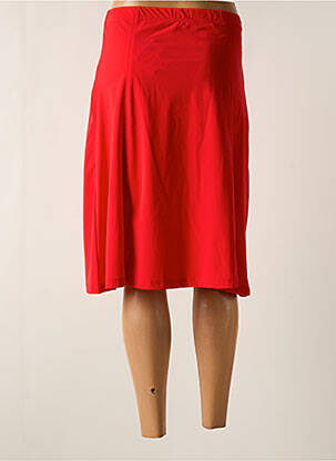 Jupe mi-longue coupe évasée rouge CHRISTIAN MARRY femme