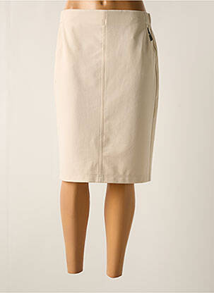 Jupe mi-longue stretch beige FRANK WALDER femme