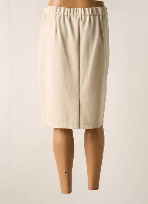 Jupe mi-longue beige FRANK WALDER pour femme