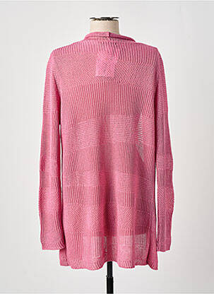 Gilet manches longues maille souple et aérée rose JUPER femme