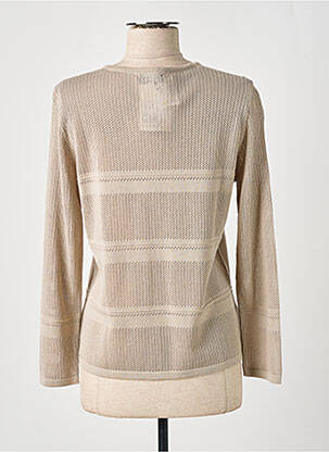 Gilet manches longues col rond beige JUPER femme