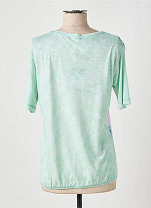 T-shirt col rond manches courtes vert THOMAS RABE femme