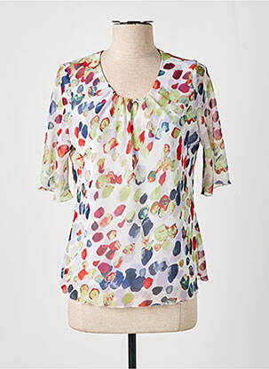 Blouse légère et transparente manches courtes blanc SOMMERMANN femme