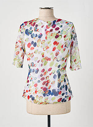 Blouse légère et transparente manches courtes blanc SOMMERMANN femme