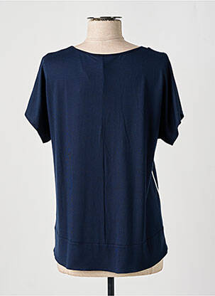 Top tissage jersey manches courtes bleu FRANK WALDER femme