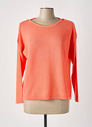 Pull coupe droite manches longues orange JUPER femme