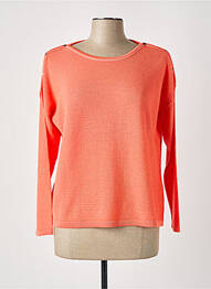Pull col bateau manches longues orange JUPER femme