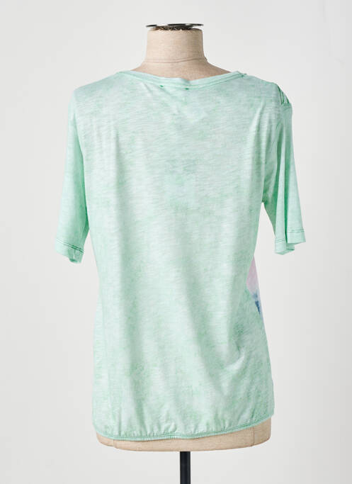 T-shirt col rond manches courtes vert THOMAS RABE femme