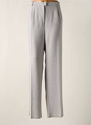 Pantalon droit taille à pinces taille haute gris KARTING femme