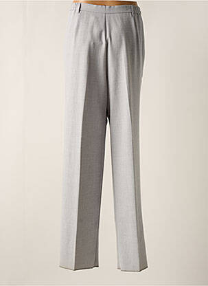 Pantalon droit taille à pinces taille haute gris KARTING femme