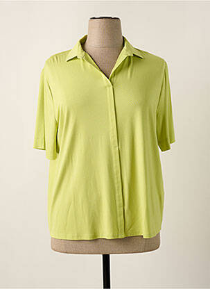 Polo stretch manches courtes vert FRANK WALDER femme