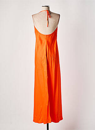 Robe longue coupe fluide fines bretelles orange BIRGITTE HERSKIND femme