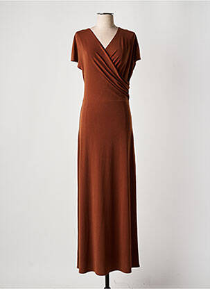 Robe longue manches courtes manches courtes marron BY MALENE BIRGER femme