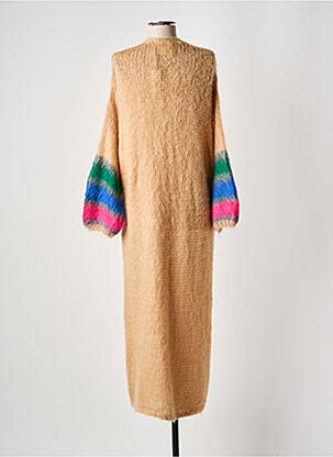 Gilet manches longues resserrée sur le bas beige SEMICOUTURE femme