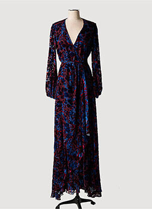 Robe longue manches longues manches longues bleu OUD femme