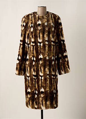 Robe mi-longue manches longues manches longues beige BY MALENE BIRGER femme