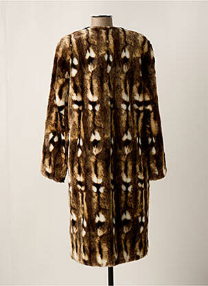 Robe mi-longue manches longues manches longues beige BY MALENE BIRGER femme