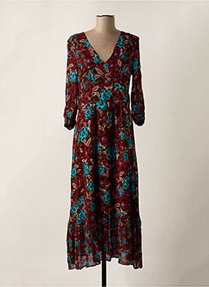 Robe longue manches longues manches longues marron SET femme