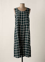 Robe mi-longue sans manche sans manche vert SEMICOUTURE femme