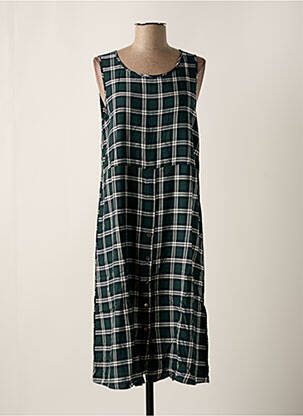 Robe mi-longue sans manche sans manche vert SEMICOUTURE femme