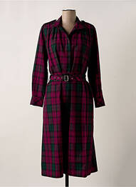 Robe mi-longue manches longues manches longues violet VALENTINE GAUTHIER femme