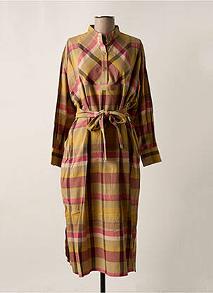 Robe mi-longue manches longues manches longues beige VALENTINE GAUTHIER femme