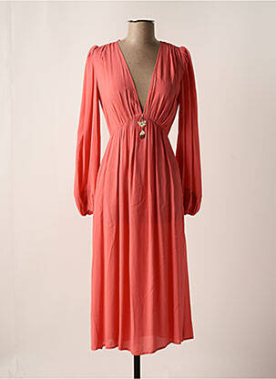 Robe mi-longue manches longues manches longues rose ELISABETTA FRANCHI femme